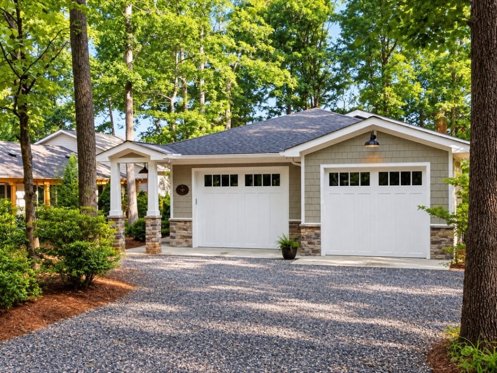 Detached two-bay craftsman garage by R.E. Horner Construction
