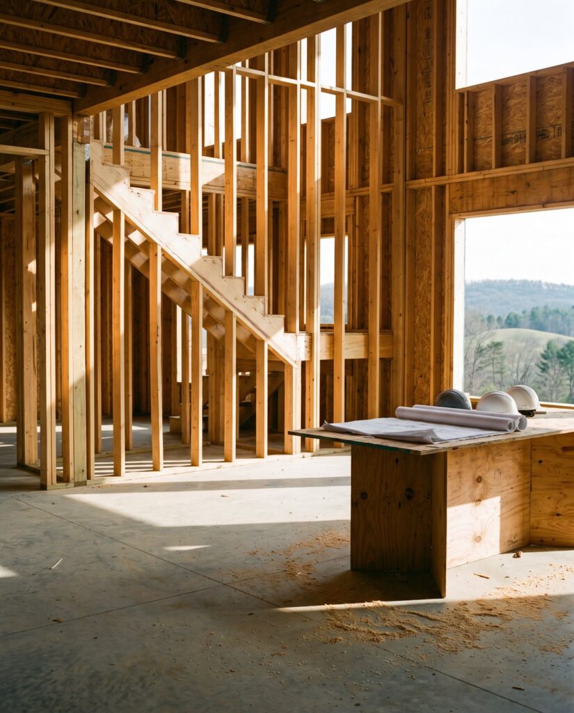 New custom home under construction