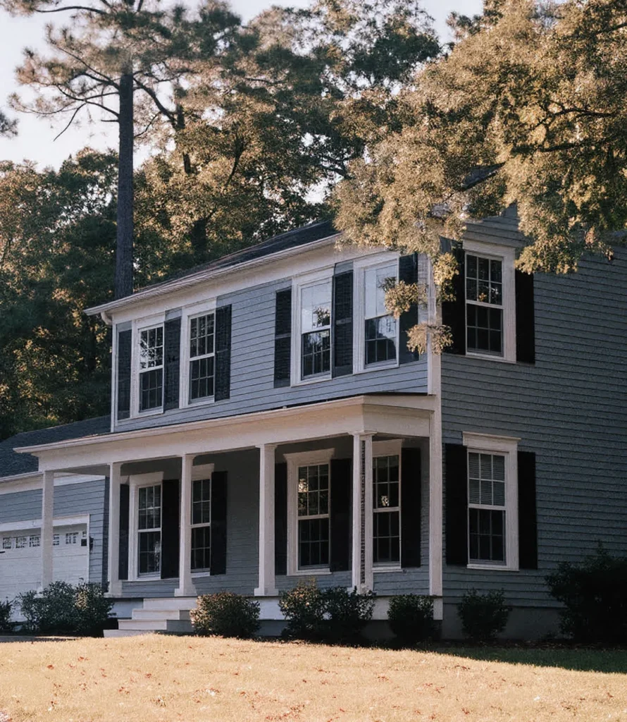A two-storey colonial home on a wooded lot in Lake of the Woods, Locust Grove, Virginia